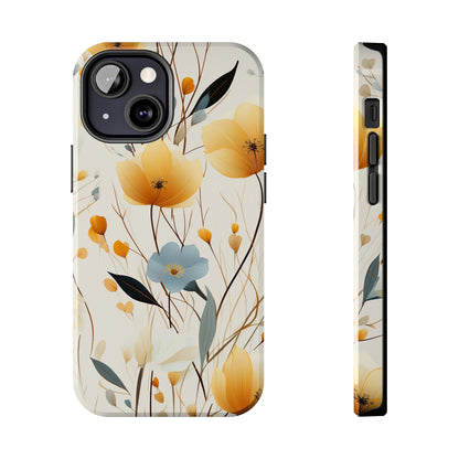 Wildflowers Muted Tones Digital print Design Tough Phone Case compatible with a large variety of iPhone models, Gift, Phone Case