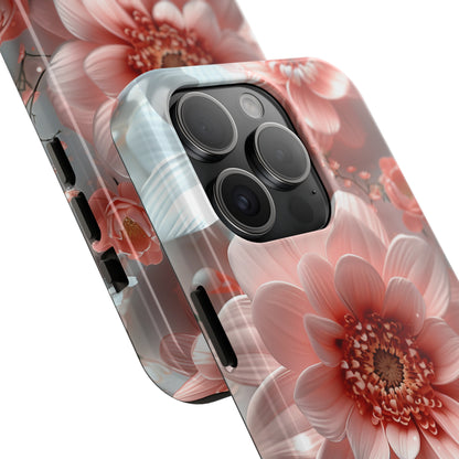 Beautiful 3D Pink & White Floral Design Tough Phone Case.