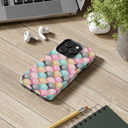 Rainbow Swirls Pattern design Tough Phone Case compatible with a large variety of iphone models