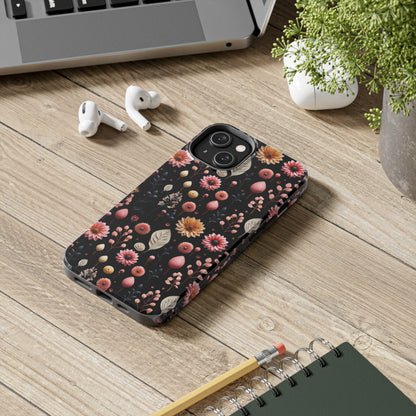 Floating Flowers print design Tough Phone Case compatible with a large variety of iphone models