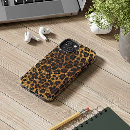 Cheetah Print design Tough Phone Case compatible with a large variety of iPhone models, Birthday Gift, Phone Case