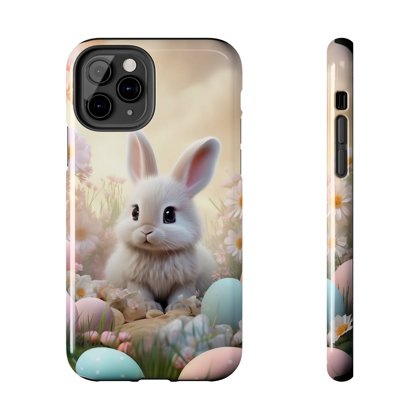 Cute Easter Bunny Pattern Design Tough Phone Case compatible with a large variety of iPhone models, Gift, Phone Case