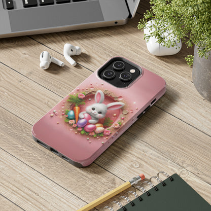 Easter Bunny Hole in the Wall design Tough Phone Case compatible with a large variety of iphone models