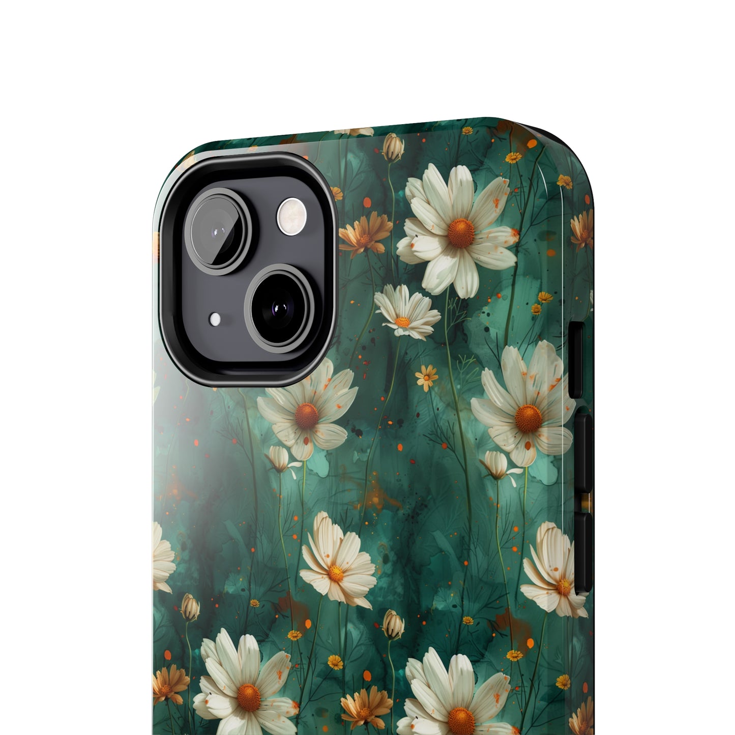 Watercolor Daisy Floral iPhone Case, Elegant White Blossom Design, Protective Phone Cover, Stylish Watercolor Flower Pattern compatible with a large variety of iPhone models, Phone Case, Gift