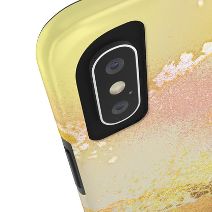 Yellow and Rose Gold Marble design Tough Phone Case compatible with a large variety of iPhone models, Gift, Phone