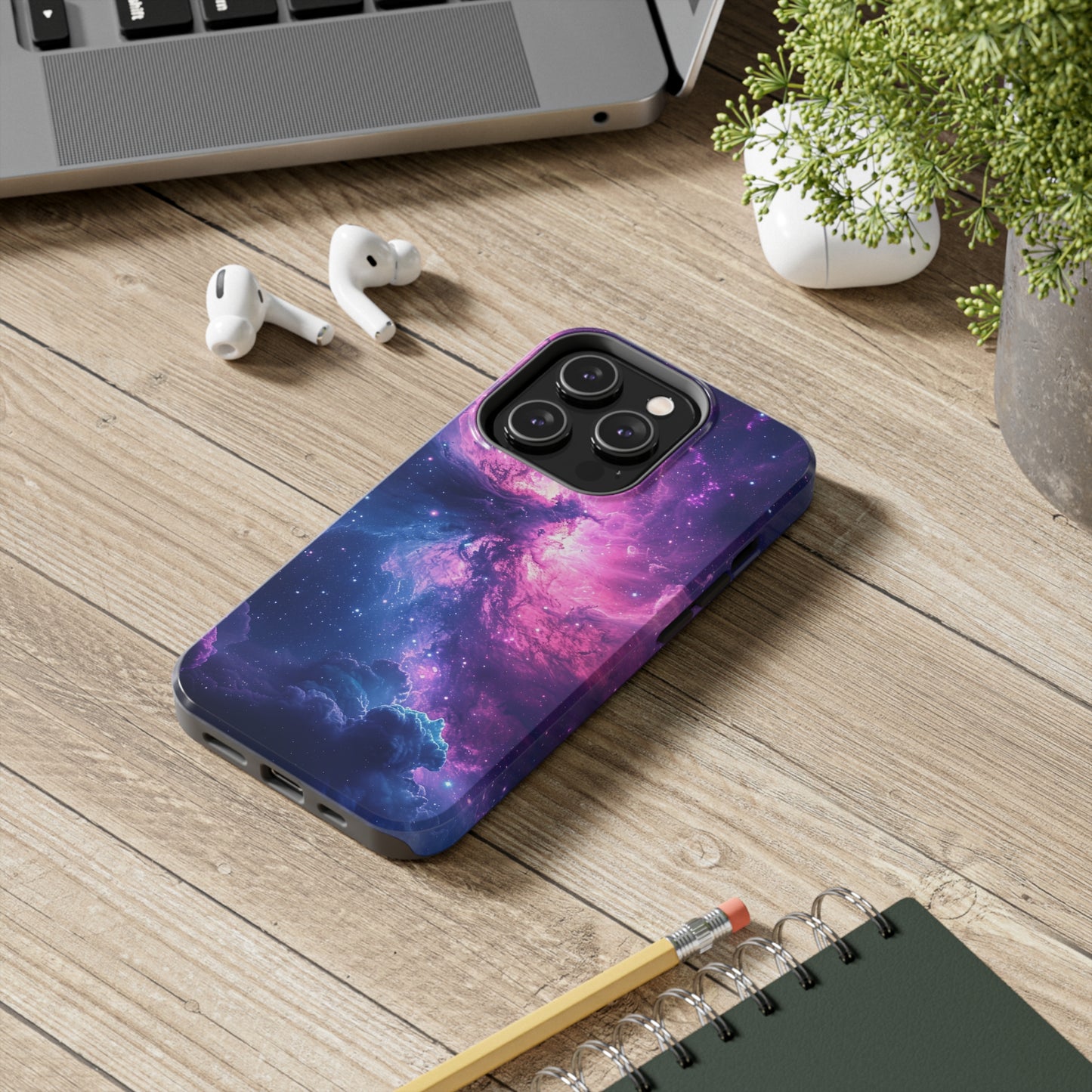 Cosmic Landscape Starry Night Design Phone Case- Lightweight, Impact Resistant Cover for iPhone 6, 6s, 12, 13, 14, 15