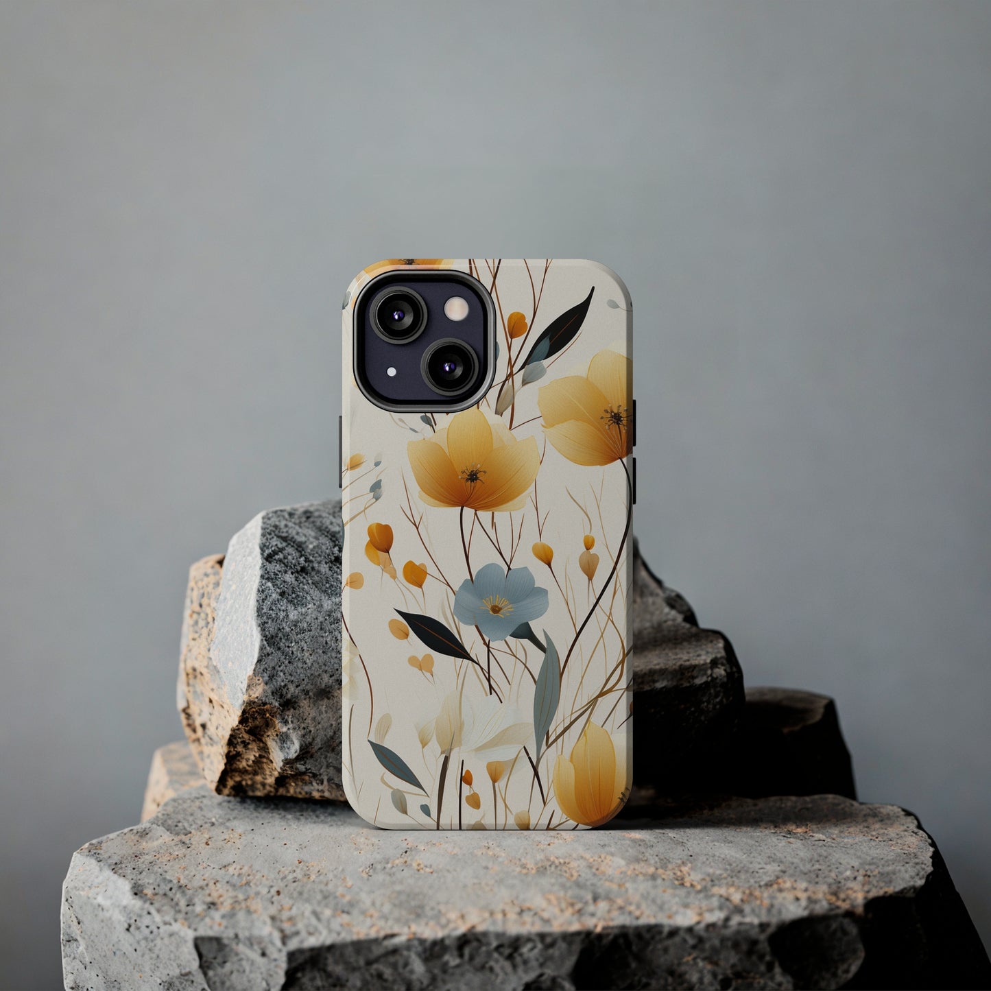 Wildflowers Muted Tones Digital print Design Tough Phone Case compatible with a large variety of iPhone models, Gift, Phone Case