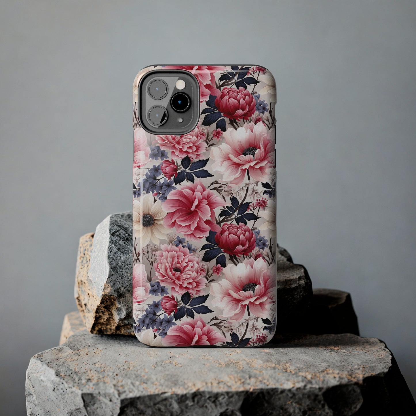 Elegant Blooms Digital print Design Tough Phone Case compatible with a large variety of iPhone models, Gift, Phone Case