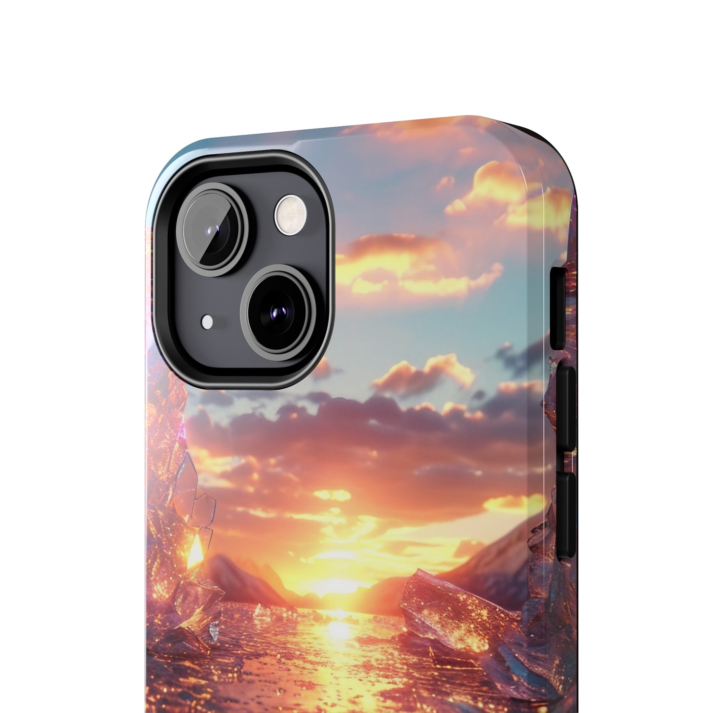 Abstract Sunrise Crystal Design Tough Phone Case