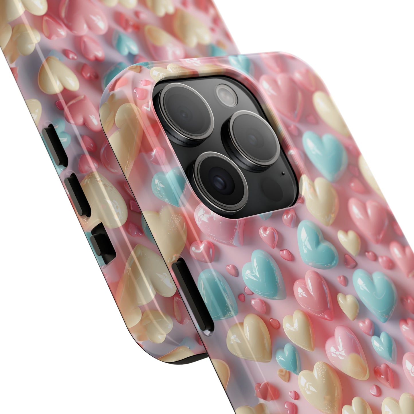 Valentine's Candy Hearts Pattern Design Tough Phone Case compatible with a large variety of iPhone models, Gift, Phone Case