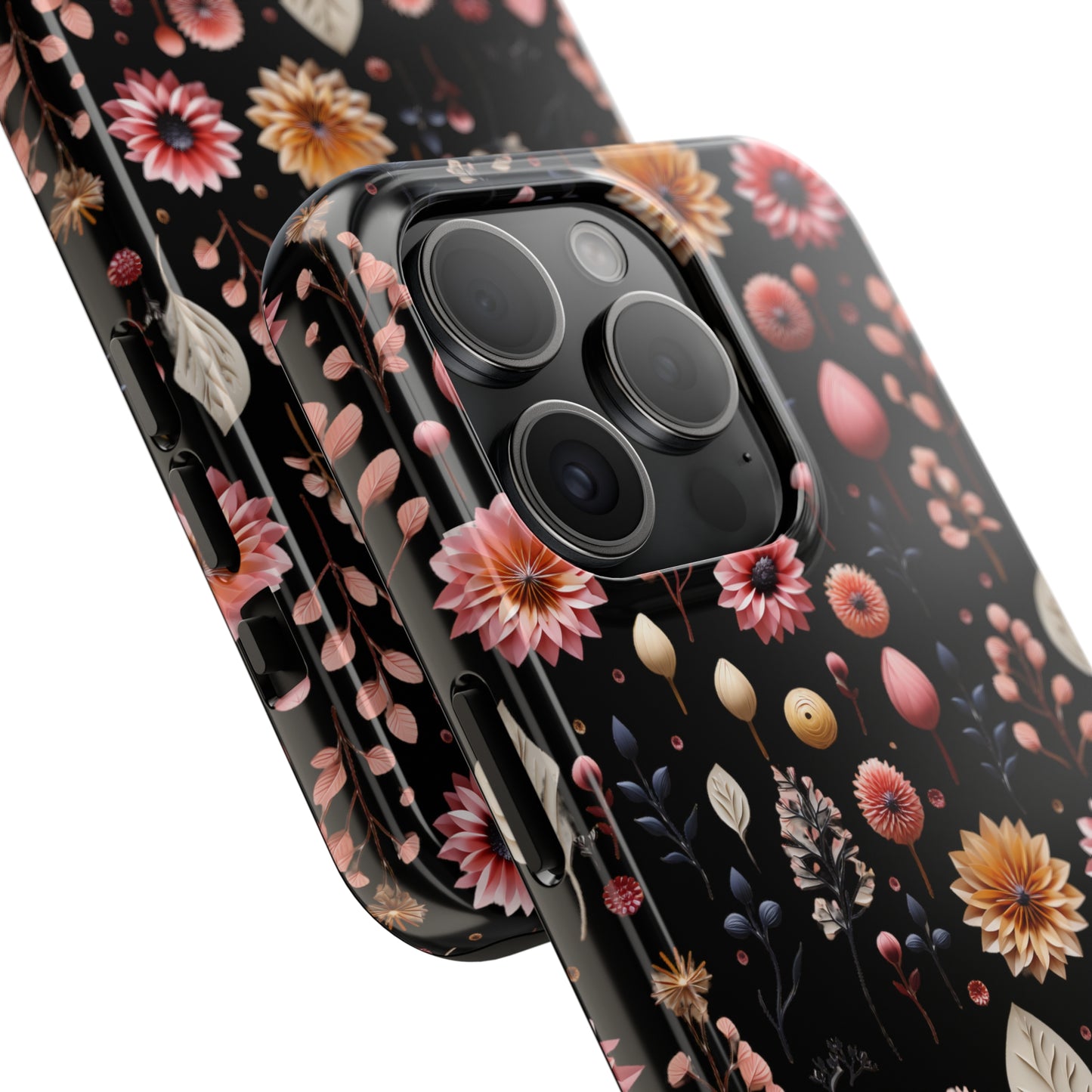 Floating Flowers print design Tough Phone Case compatible with a large variety of iphone models