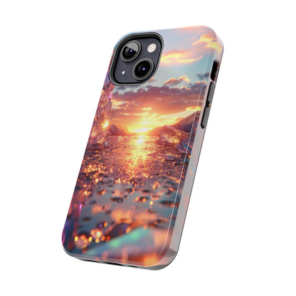 Abstract Sunrise Crystal Design Tough Phone Case