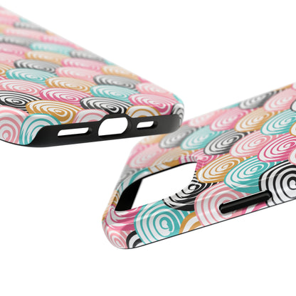 Rainbow Swirls Pattern design Tough Phone Case compatible with a large variety of iphone models