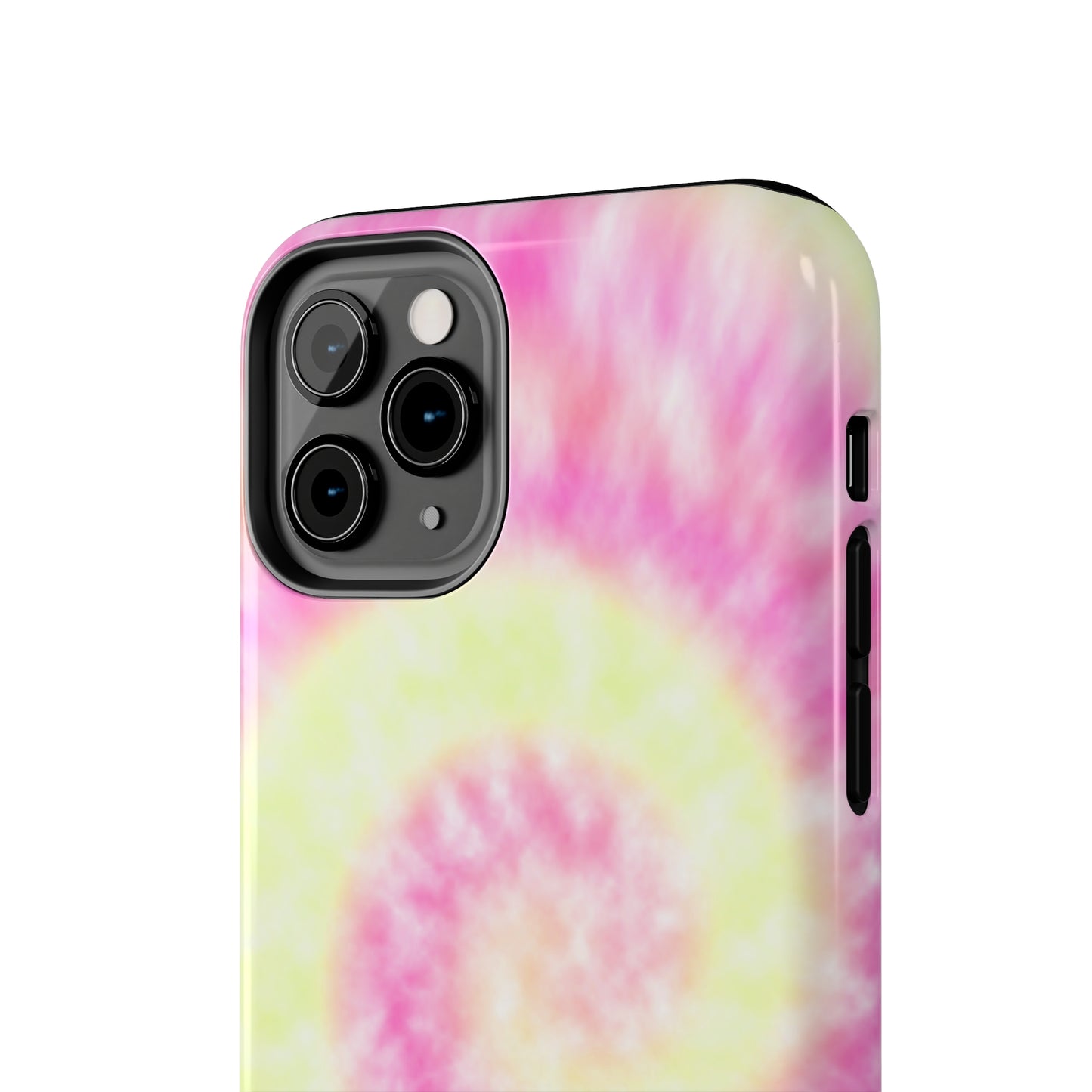 Pink and Yellow Tie Dye Design Phone Case- Lightweight, Impact Resistant Cover for iPhone 6, 6s, 12, 13, 14, 15