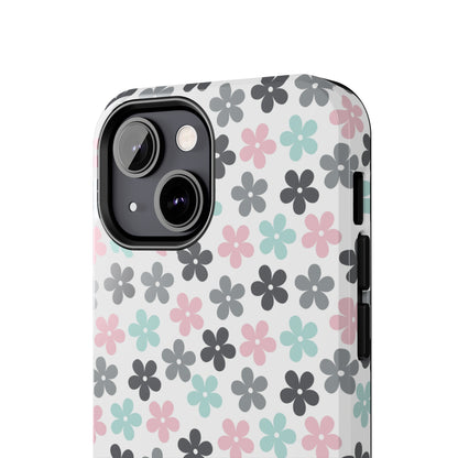 Pastel Groovy Flowers print design Tough Phone Case compatible with a large variety of iphone models