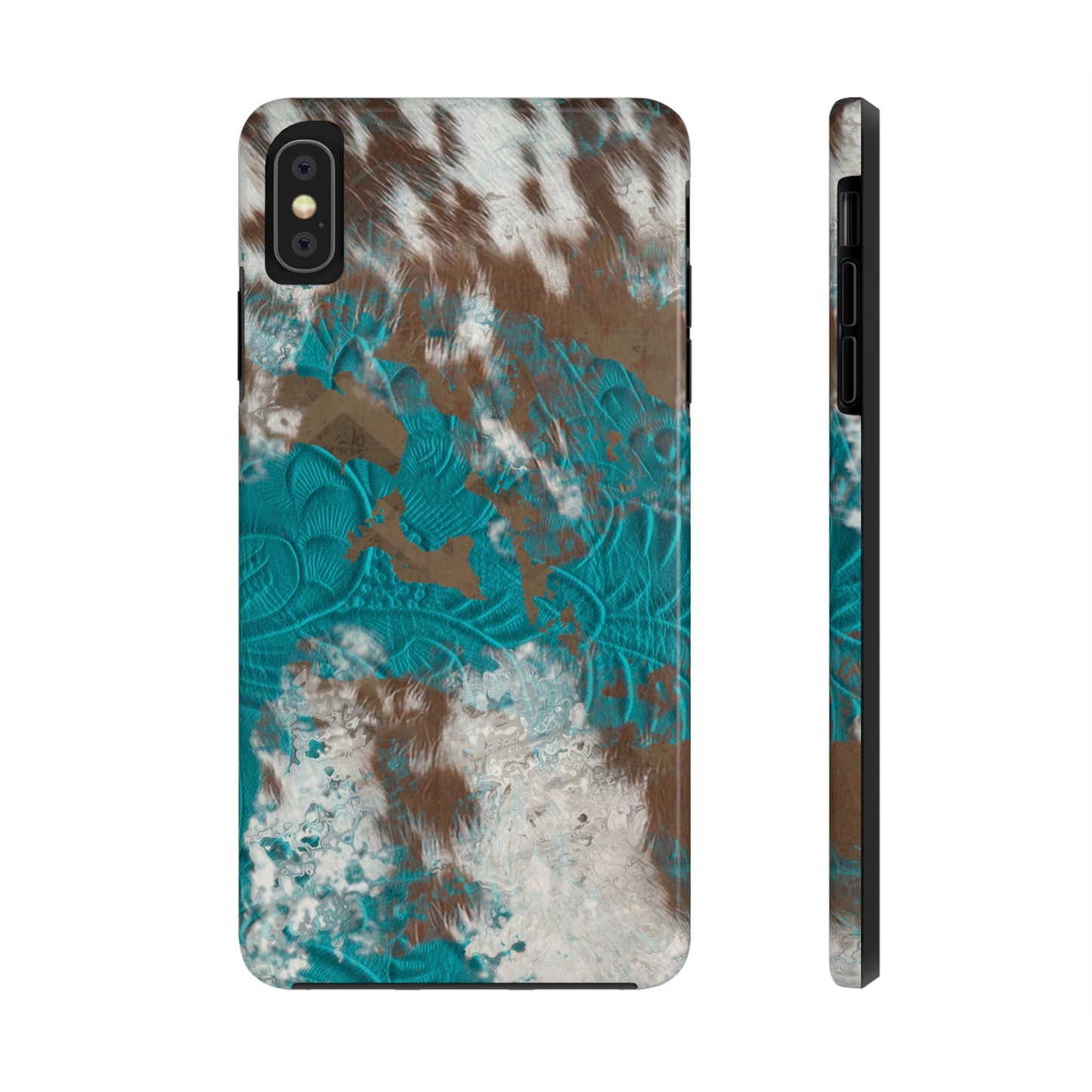 Western Cow Print Design  Phone Case- Lightweight, Impact Resistant Cover for iPhone 6, 6s, 12, 13, 14, 15