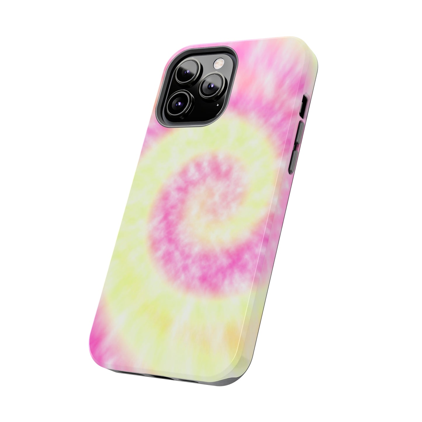 Pink and Yellow Tie Dye Design Phone Case- Lightweight, Impact Resistant Cover for iPhone 6, 6s, 12, 13, 14, 15