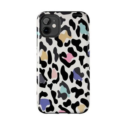 Rainbow Leopard Print design Tough Phone Case compatible with a large variety of iPhone models, Birthday Gift, Phone Case