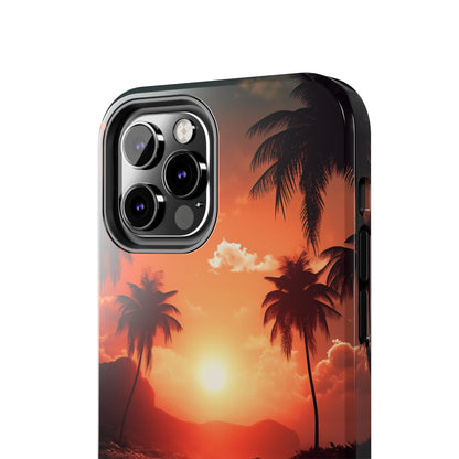 Sunset Beach Design iPhone Case, Beautiful Beach Scene, Artsy Surf Design, Protective Phone Cover compatible with a large variety of iPhone models, Phone Case, Gift