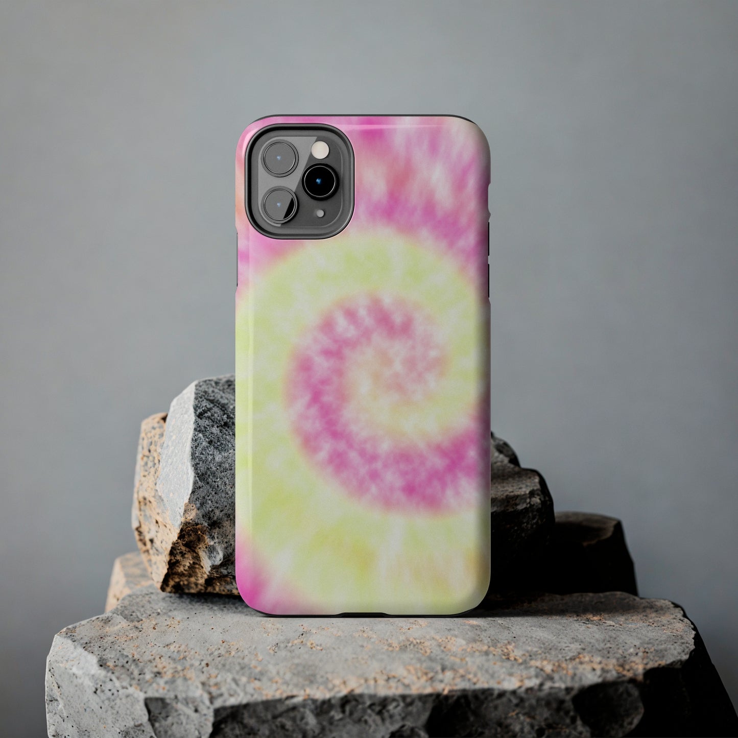 Pink and Yellow Tie Dye Design Phone Case- Lightweight, Impact Resistant Cover for iPhone 6, 6s, 12, 13, 14, 15