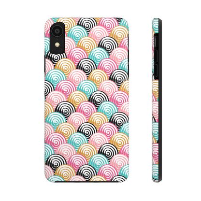 Rainbow Swirls Pattern design Tough Phone Case compatible with a large variety of iphone models