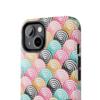 Rainbow Swirls Pattern design Tough Phone Case compatible with a large variety of iphone models