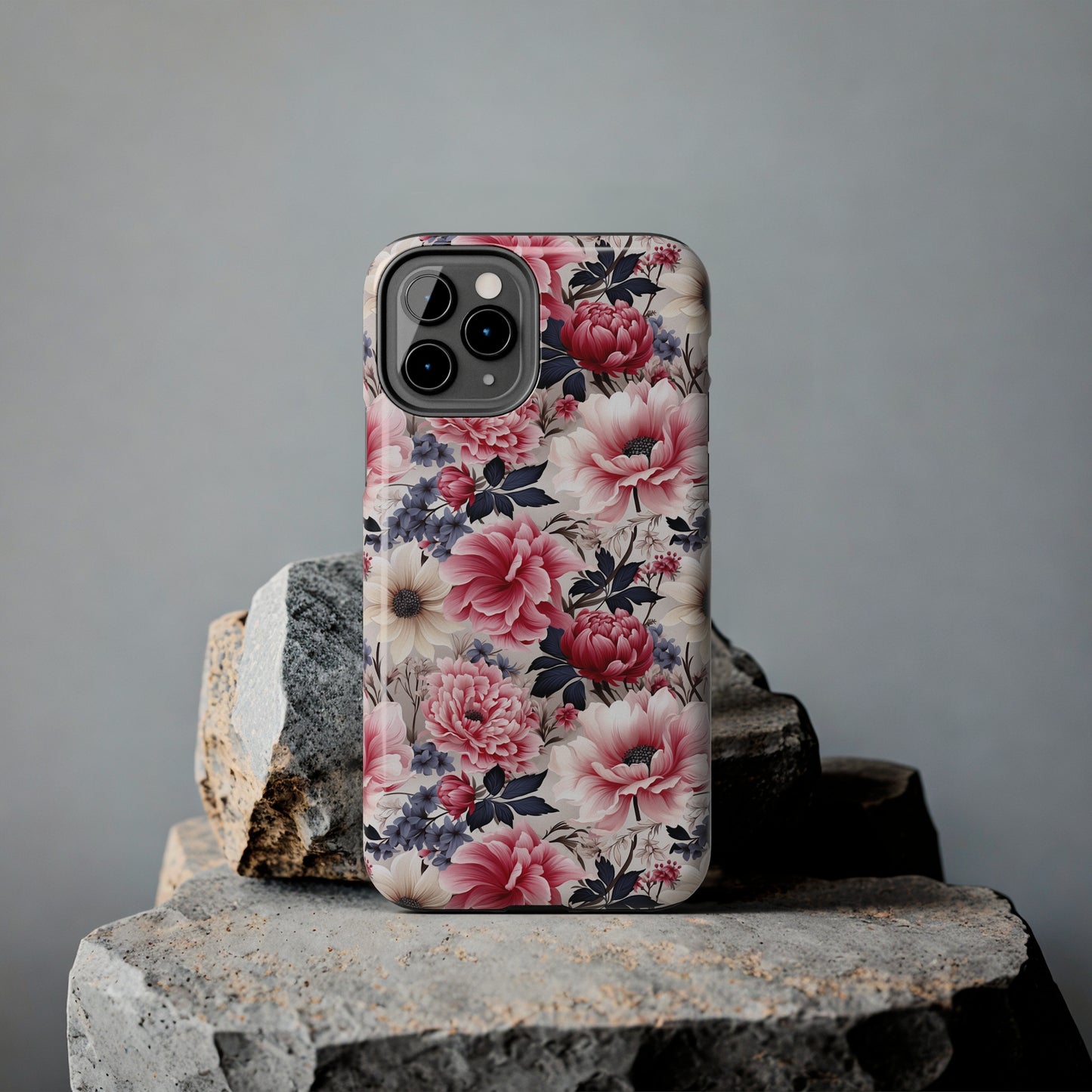 Elegant Blooms Digital print Design Tough Phone Case compatible with a large variety of iPhone models, Gift, Phone Case