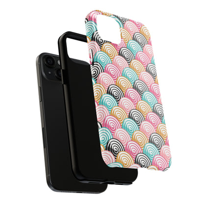 Rainbow Swirls Pattern design Tough Phone Case compatible with a large variety of iphone models