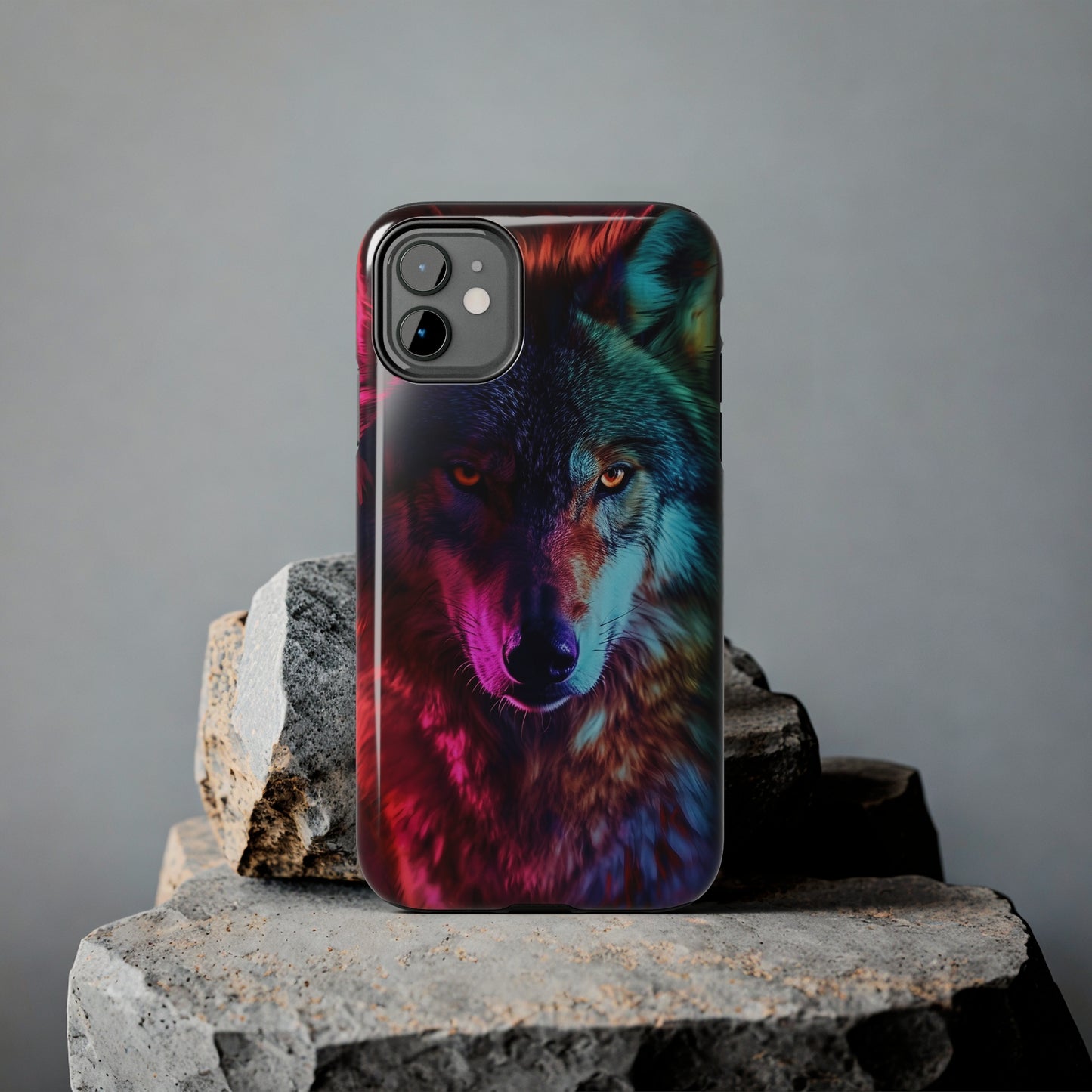 Wolf Digital print Design Tough Phone Case compatible with a large variety of iPhone models, Gift, Phone Case