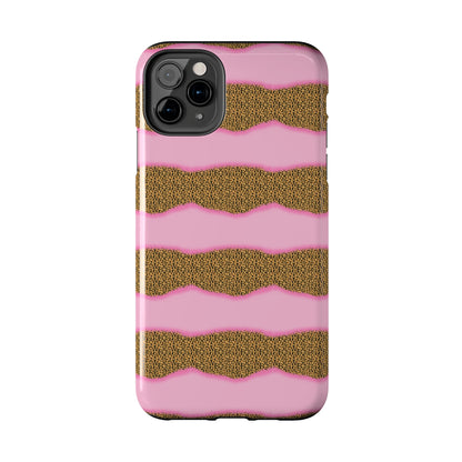 Girly Cheetah Wave Design Phone Case- Lightweight, Impact Resistant Cover for iPhone 6, 6s, 12, 13, 14, 15