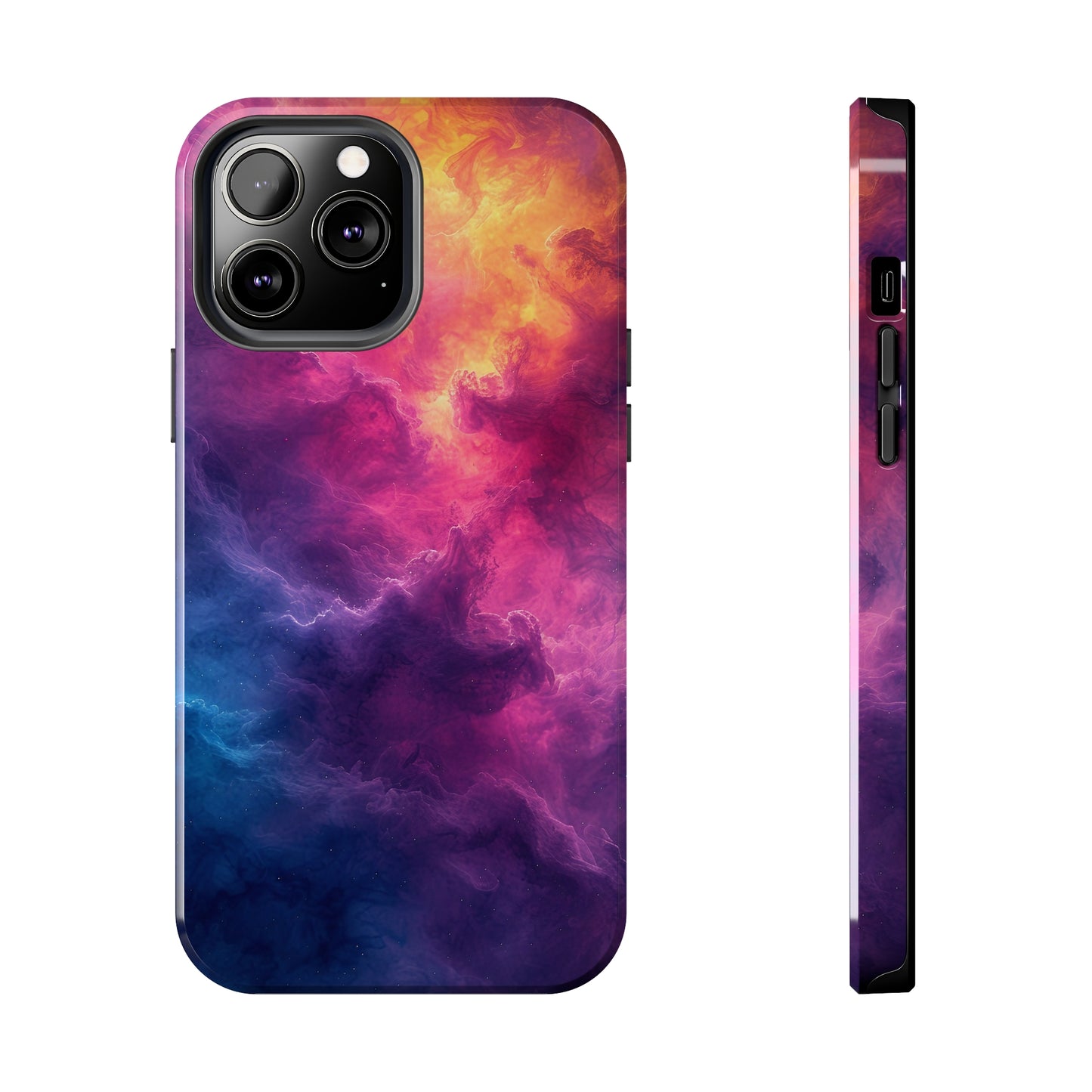 Abstract Art Colorful Nebula Design Phone Case- Lightweight, Impact Resistant Cover for iPhone 6, 6s, 12, 13, 14, 15