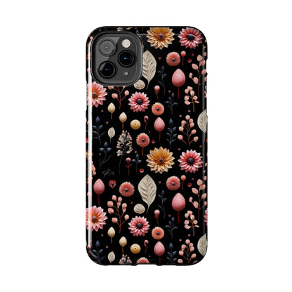 Floating Flowers print design Tough Phone Case compatible with a large variety of iphone models