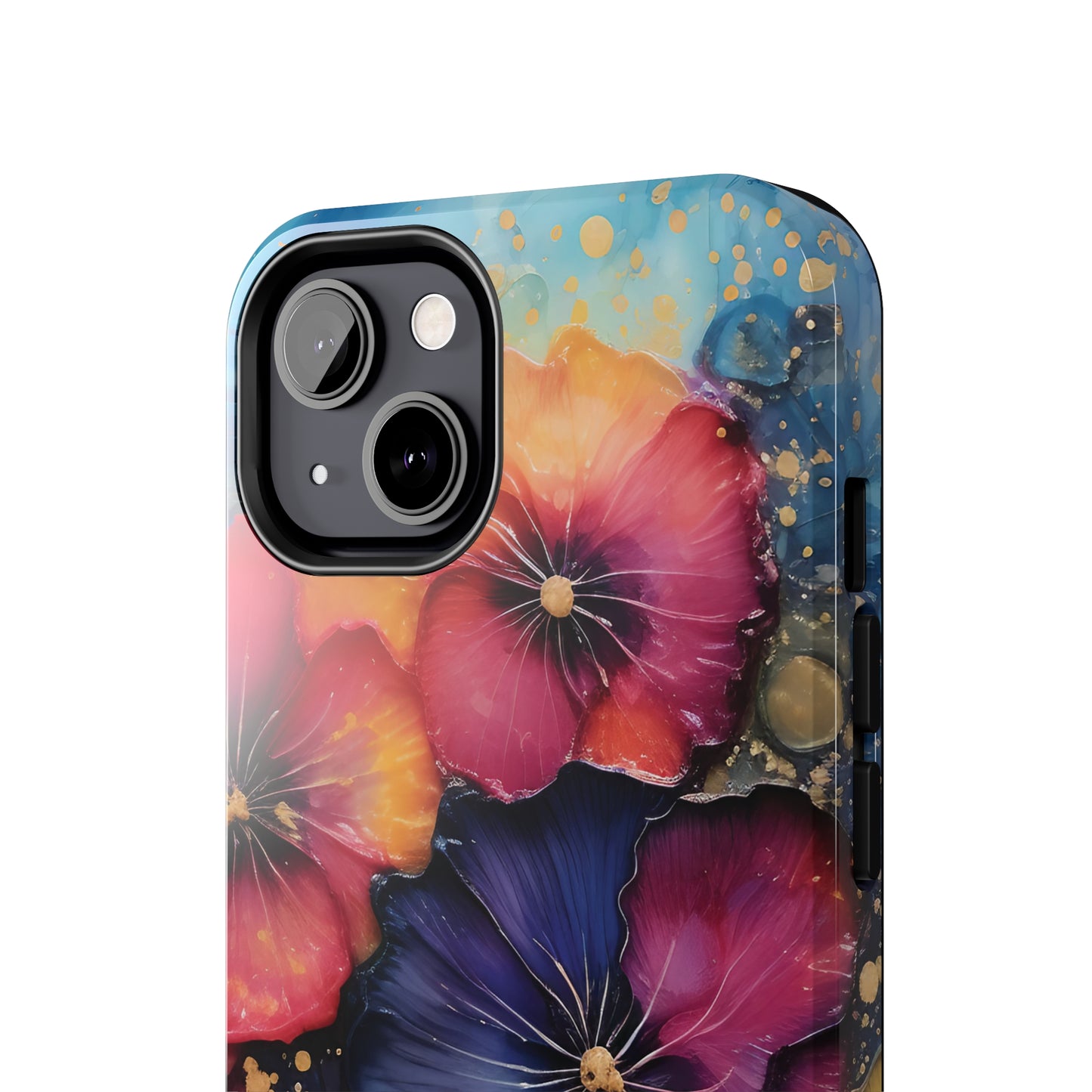 Vibrant 3D Watercolor Flowers print Design Tough Phone Case compatible with a large variety of iPhone models, Gift, Phone Case