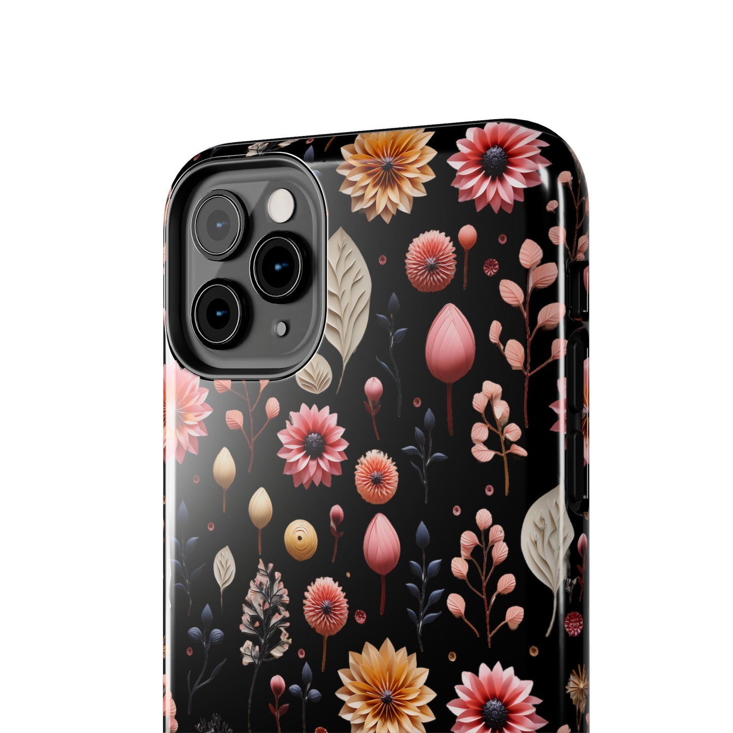 Floating Flowers print design Tough Phone Case compatible with a large variety of iphone models