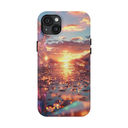 Abstract Sunrise Crystal Design Tough Phone Case