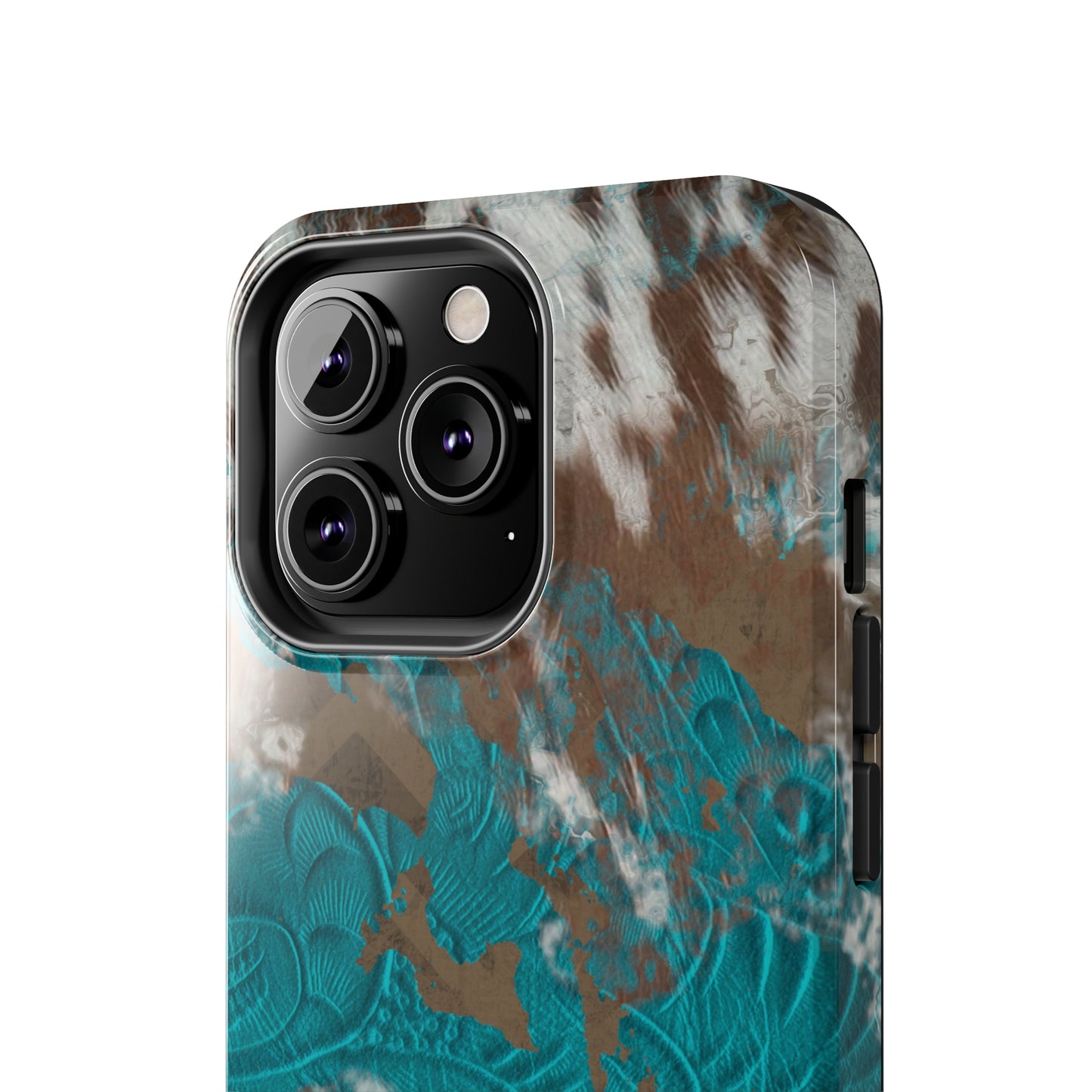 Western Cow Print Design  Phone Case- Lightweight, Impact Resistant Cover for iPhone 6, 6s, 12, 13, 14, 15