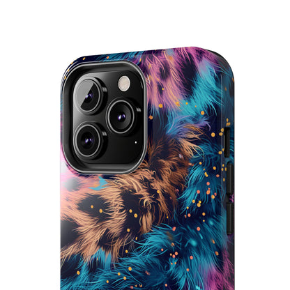 Multicolor unique leopard Pattern Design Tough Phone Case compatible with a large variety of iPhone models, Gift, Phone Case