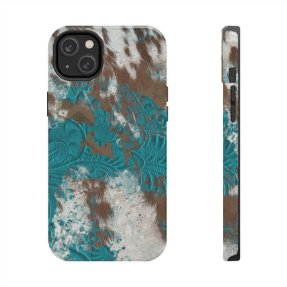 Western Cow Print Design  Phone Case- Lightweight, Impact Resistant Cover for iPhone 6, 6s, 12, 13, 14, 15