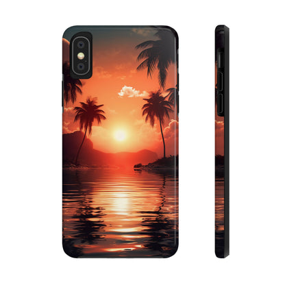 Sunset Beach Design iPhone Case, Beautiful Beach Scene, Artsy Surf Design, Protective Phone Cover compatible with a large variety of iPhone models, Phone Case, Gift