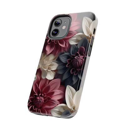 Elegant Dahlias design Tough Phone Case compatible with a large variety of iPhone models, Birthday Gift, Phone Case