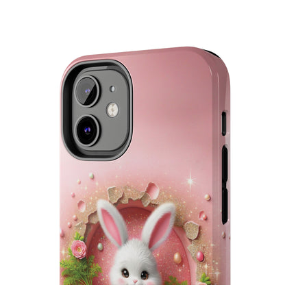 Easter Bunny Hole in the Wall design Tough Phone Case compatible with a large variety of iphone models