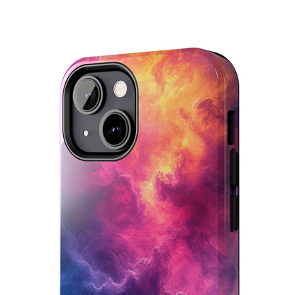 Abstract Art Colorful Nebula Design Phone Case- Lightweight, Impact Resistant Cover for iPhone 6, 6s, 12, 13, 14, 15