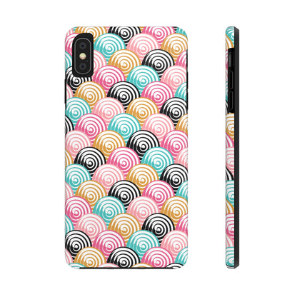 Rainbow Swirls Pattern design Tough Phone Case compatible with a large variety of iphone models