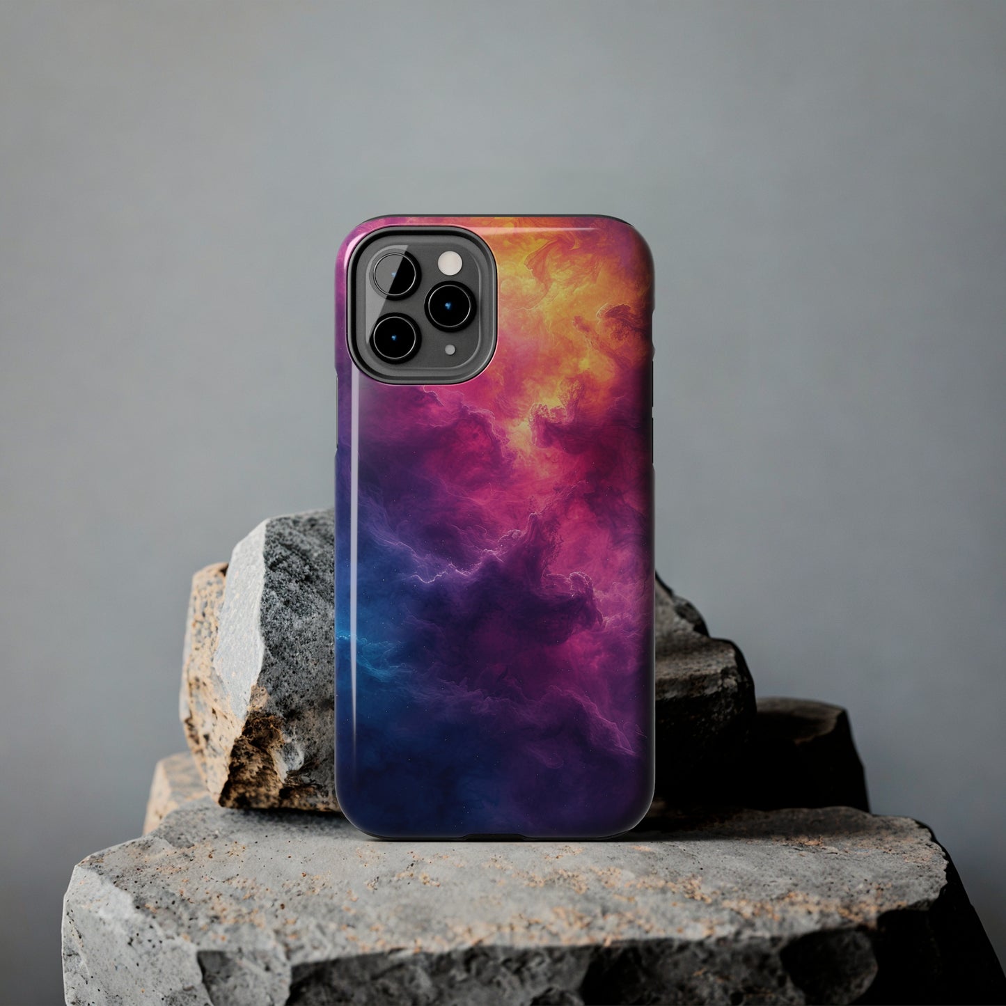 Abstract Art Colorful Nebula Design Phone Case- Lightweight, Impact Resistant Cover for iPhone 6, 6s, 12, 13, 14, 15