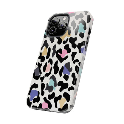 Rainbow Leopard Print design Tough Phone Case compatible with a large variety of iPhone models, Birthday Gift, Phone Case