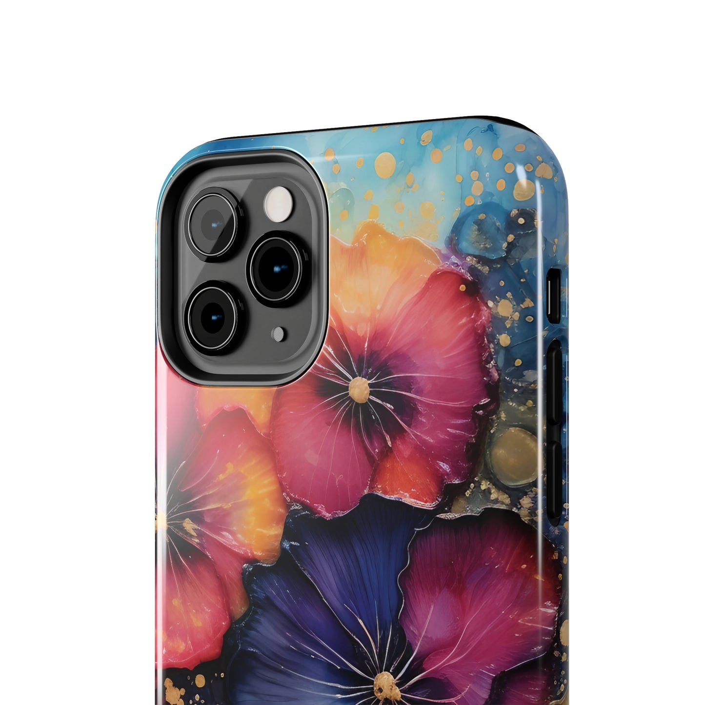 Vibrant 3D Watercolor Flowers print Design Tough Phone Case compatible with a large variety of iPhone models, Gift, Phone Case