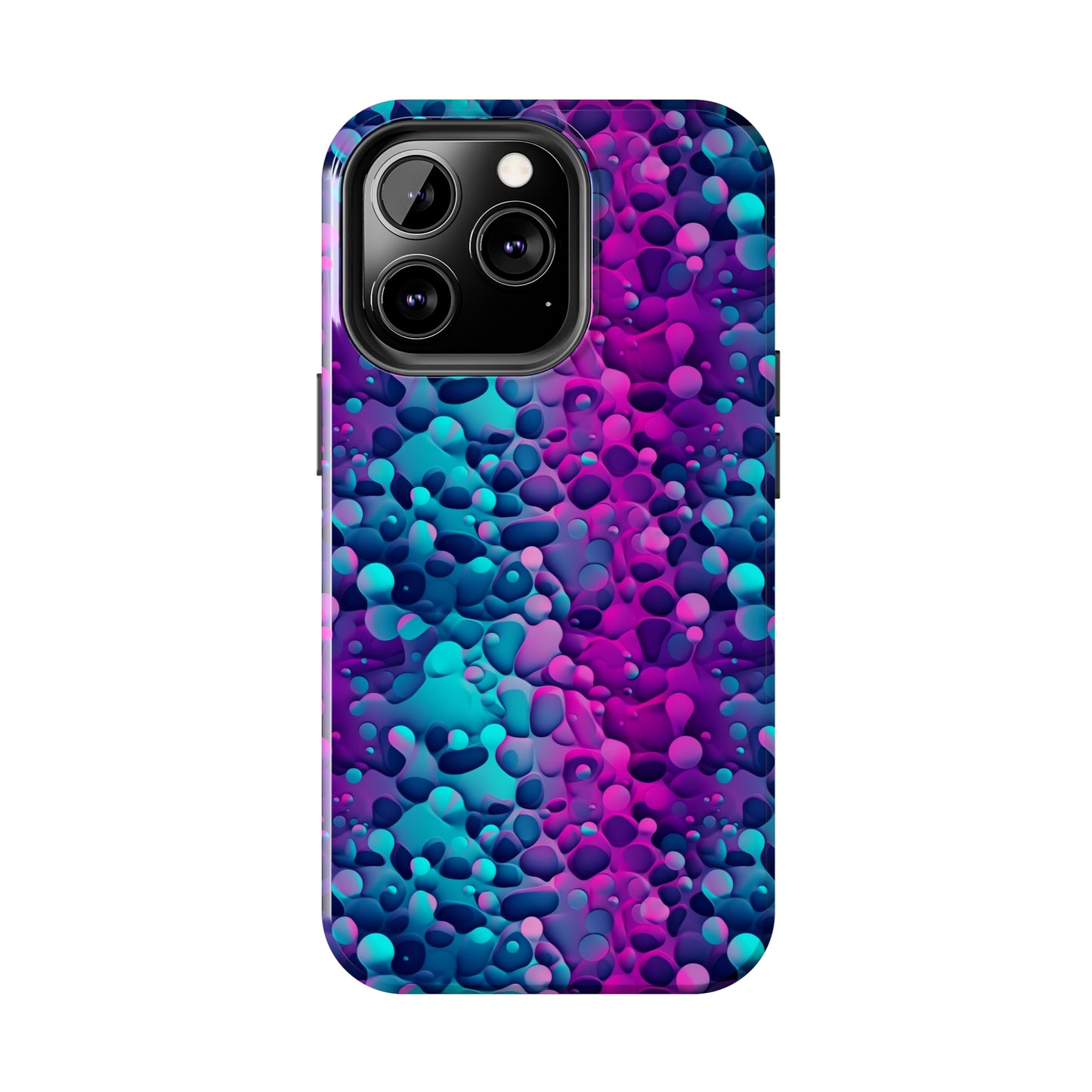 3D Bubble Print Pattern Design Tough Phone Case compatible with a large variety of iPhone models, Phone Case, Gift