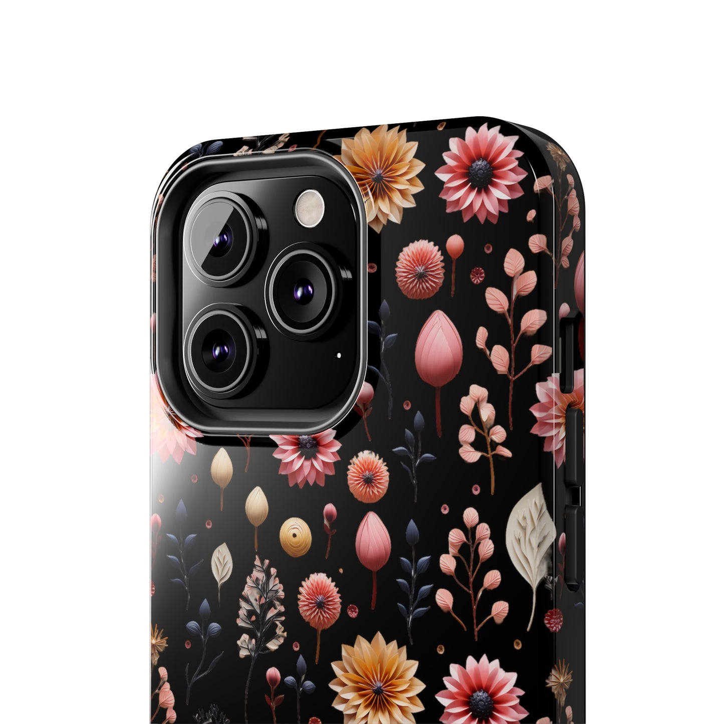 Floating Flowers print design Tough Phone Case compatible with a large variety of iphone models