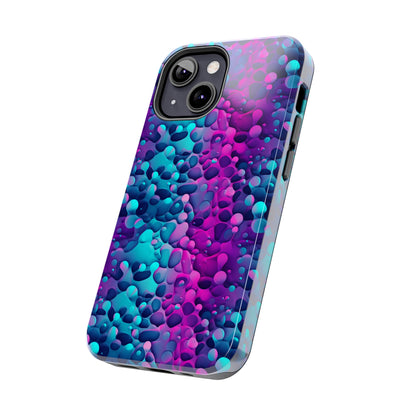 3D Bubble Print Pattern Design Tough Phone Case compatible with a large variety of iPhone models, Phone Case, Gift