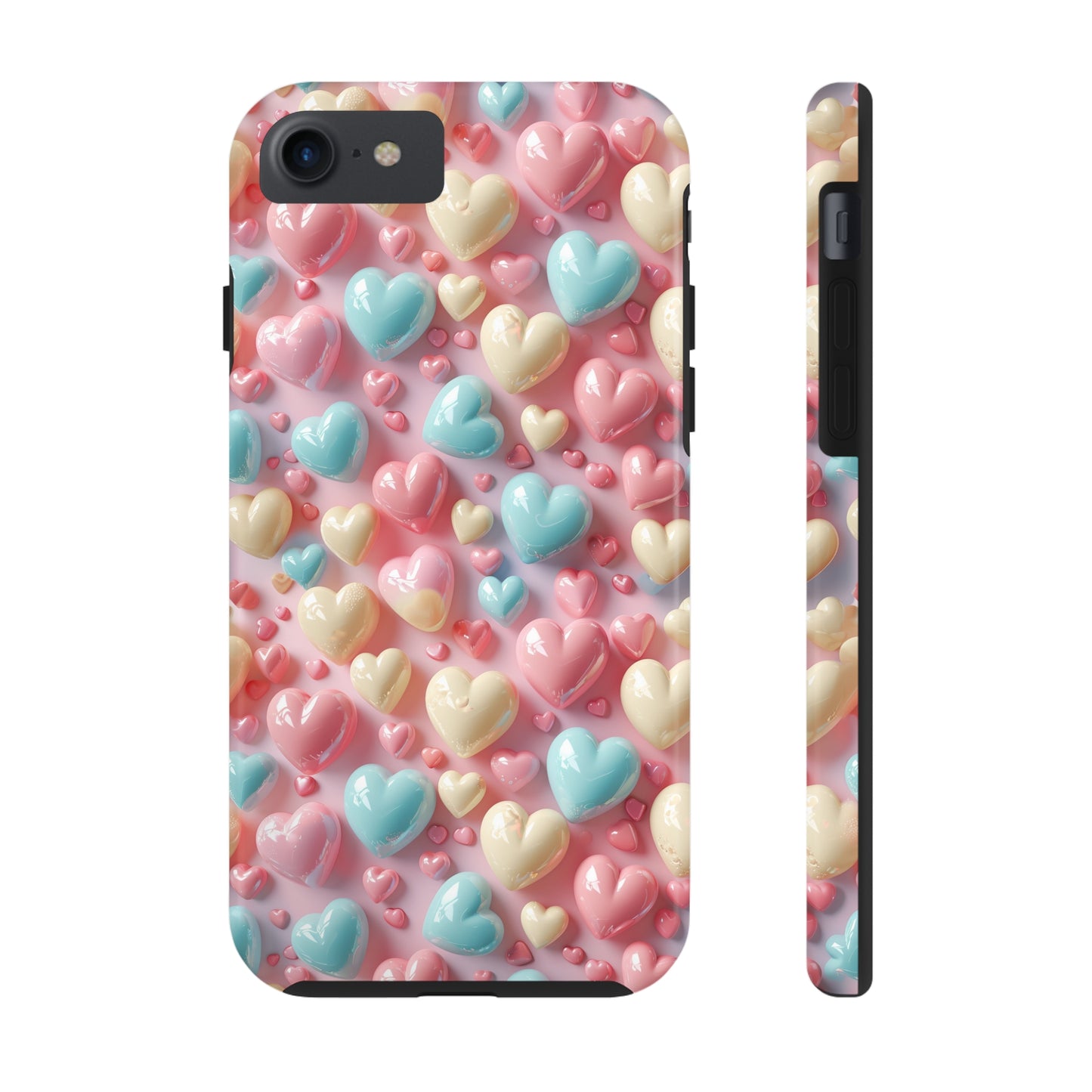 Valentine's Candy Hearts Pattern Design Tough Phone Case compatible with a large variety of iPhone models, Gift, Phone Case